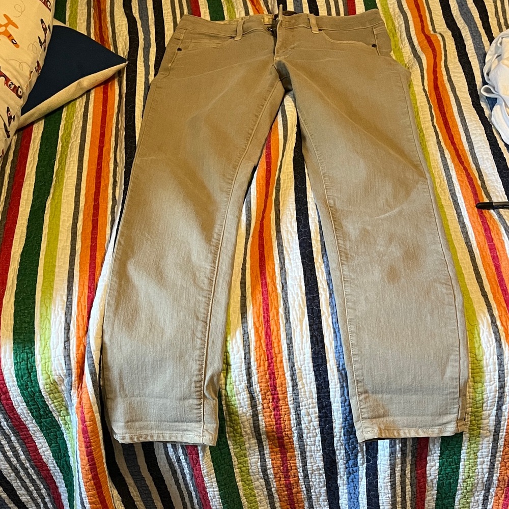 PAIGE Beige Patterned Denim